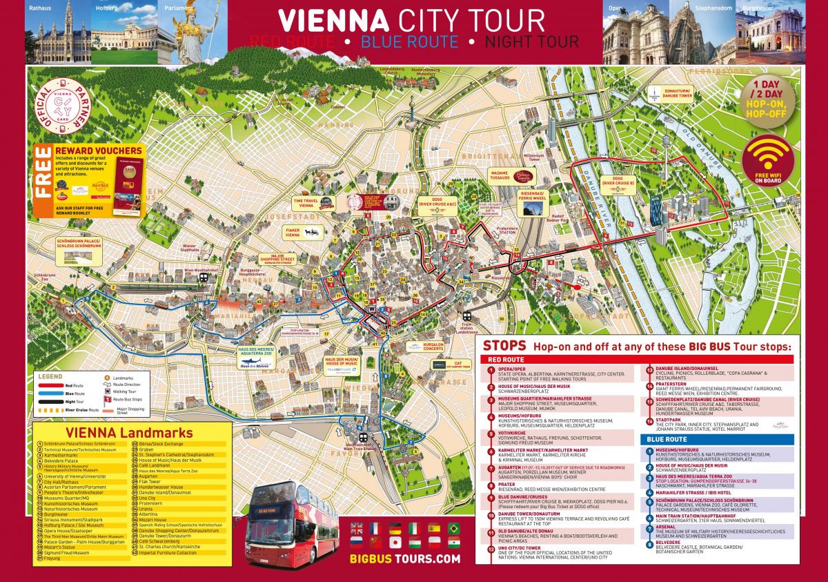böyük bir avtobus Vyana xəritəsi