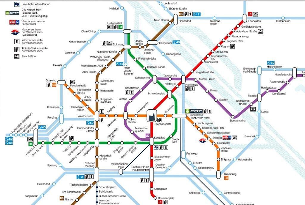 Vyana metro xəritəsi 