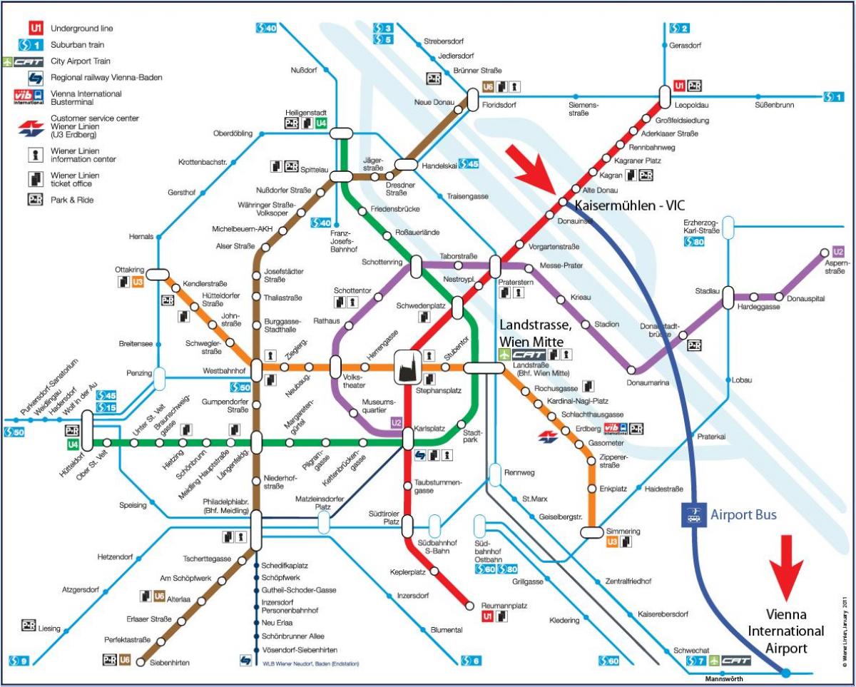 Metro xəritəsi Vyana 