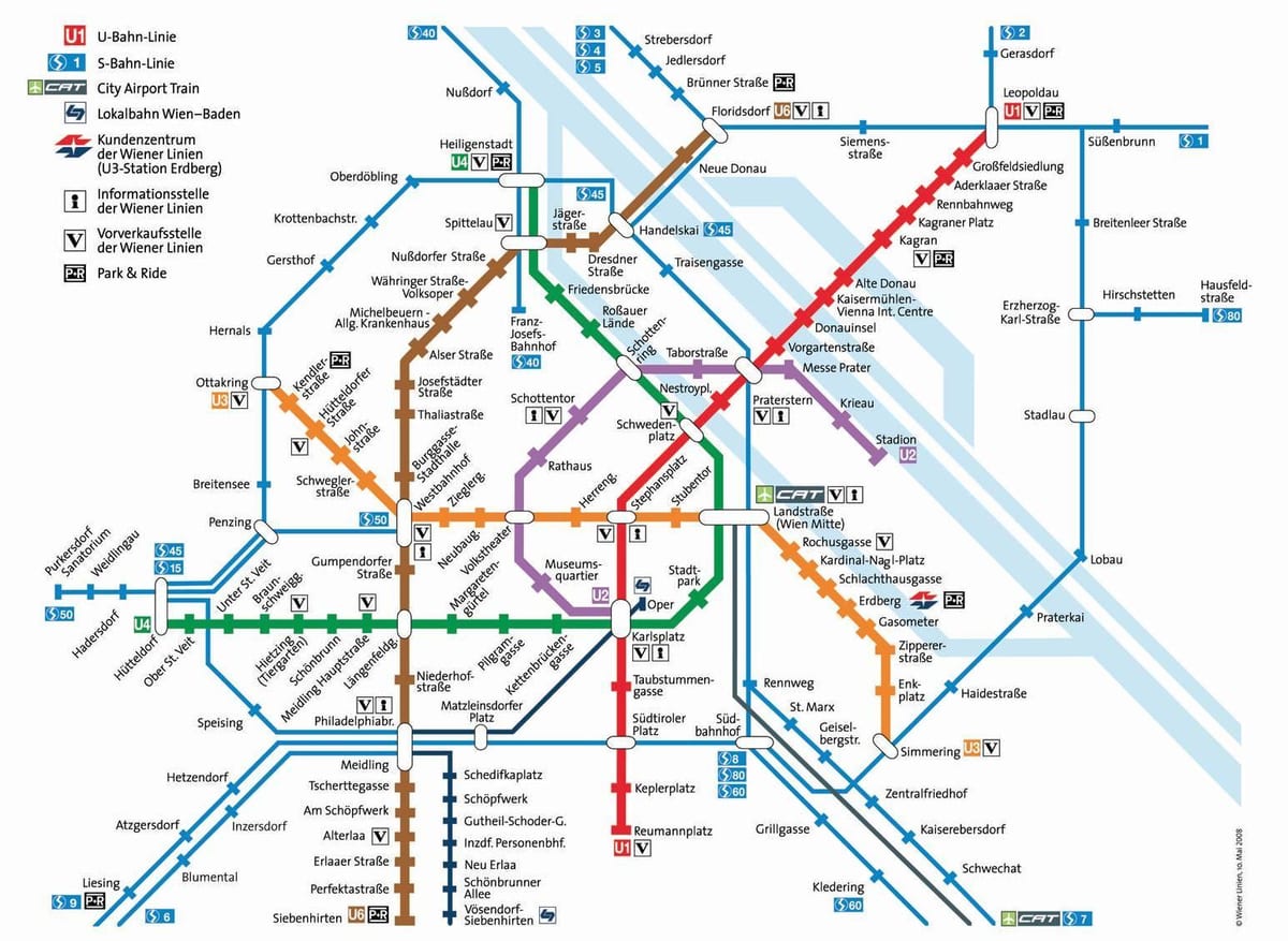 Metro xəritəsi Vyana