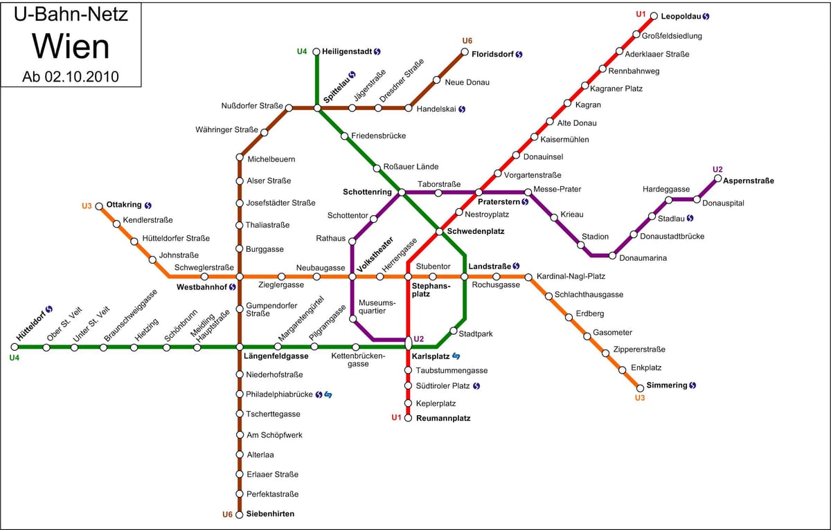 tramvay D Vyana xəritə
