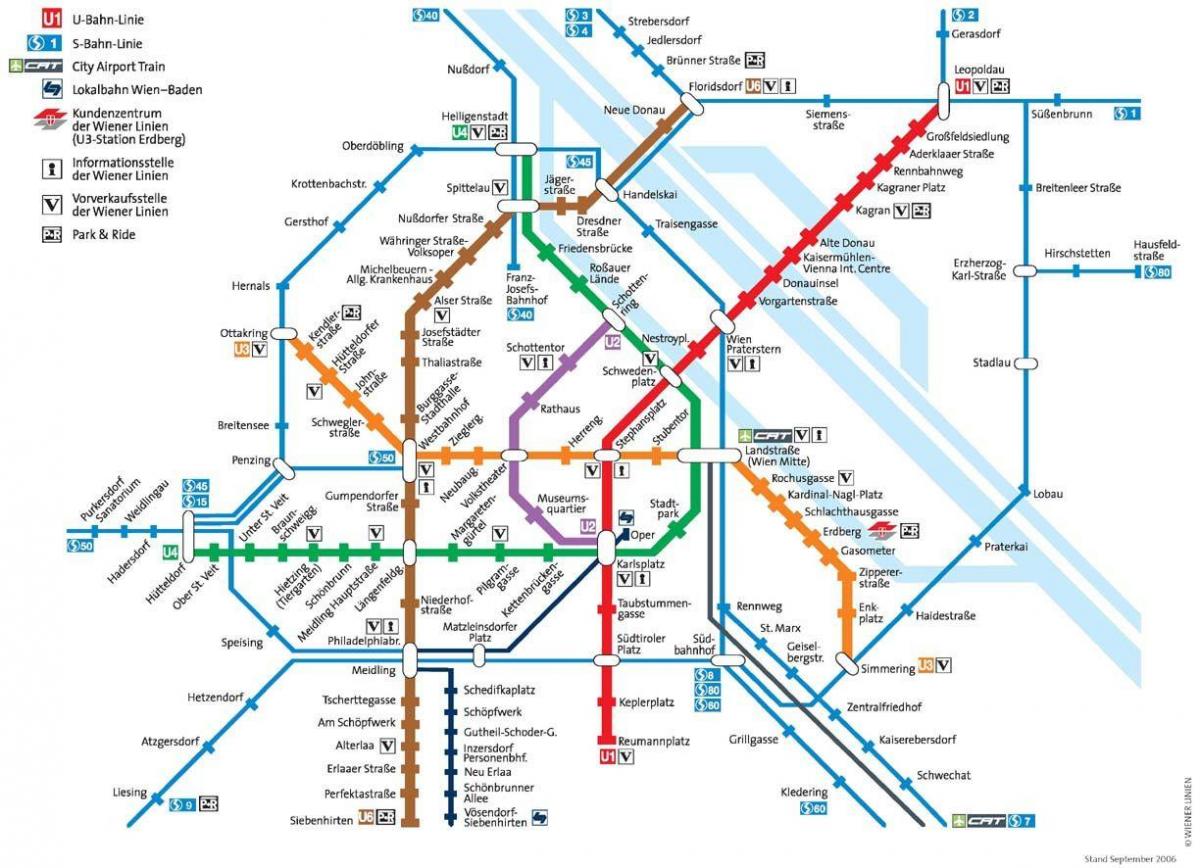 Vyana metro Avstriya xəritəsi