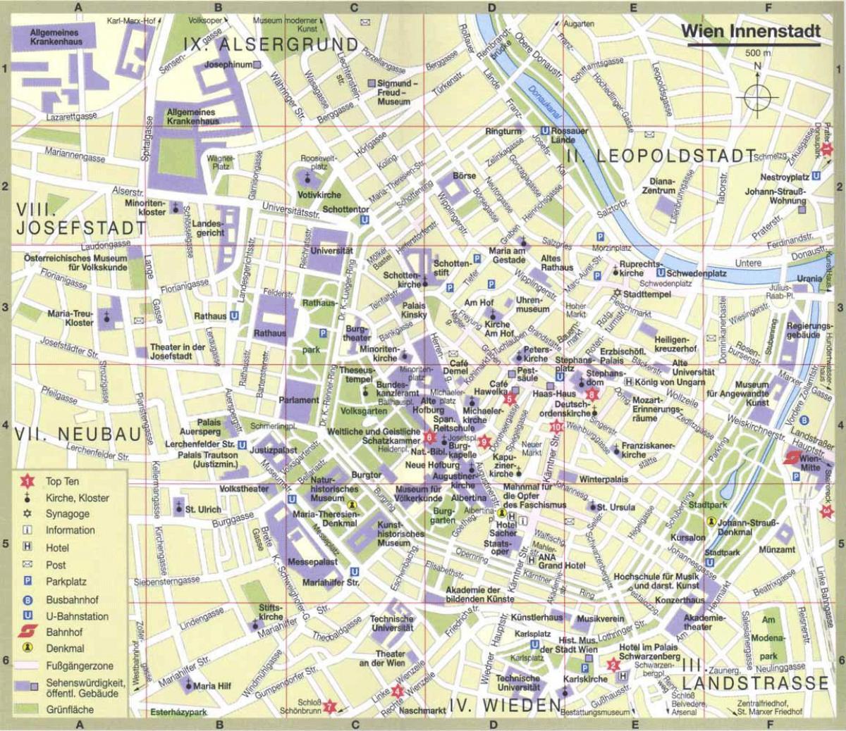 Vyana şəhərinin xəritəsi