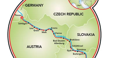 Passau Vyana velosiped xəritə