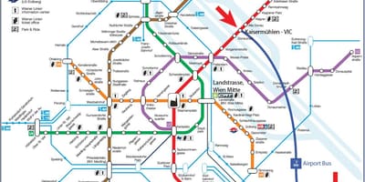 Metro xəritəsi Vyana 