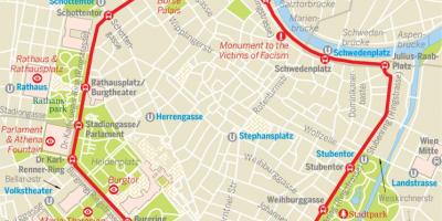 Vyana dairəvi tramvay marşrut xəritəsi