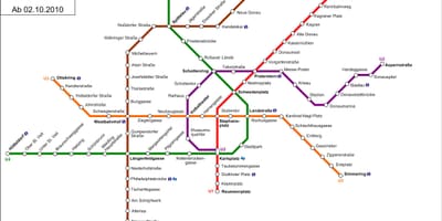 Tramvay D Vyana xəritə