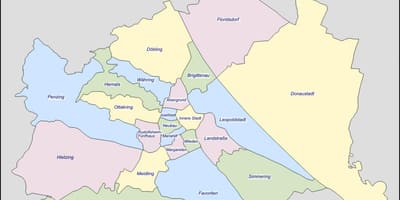 Vyana, Avstriya rayonu xəritədə