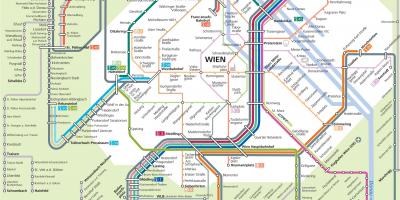 Metro ilə Vyana xəritəsi