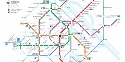 Vyana, Avstriya metro xəritəsi 